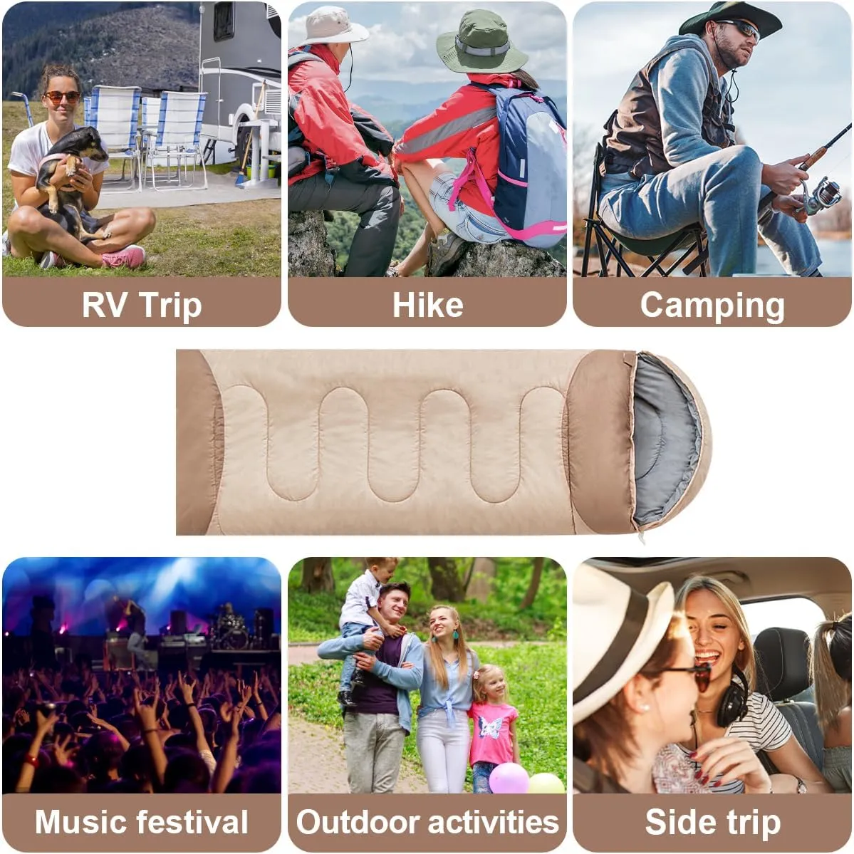 0 Degree Wearable Sleeping Bag for Adults Compact Lightweight Cold Weather Mummy Sleeping Bags for 2-3 Season Camping Backpacking, Fits 5°F ~ 50°F, 4.3lbs More Warmer