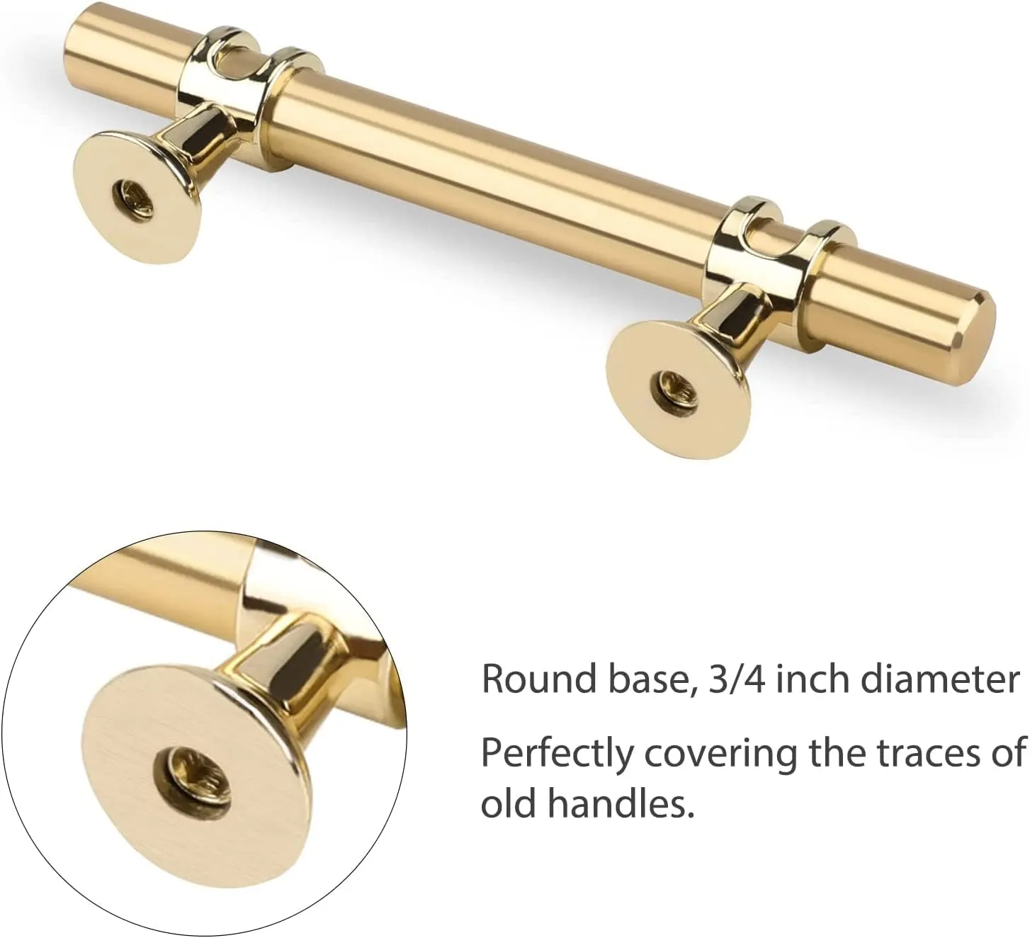 10 Pack Kitchen Cabinet Handles Gold Cabinet Pulls 3 Inch Brushed Gold Drawer Pulls for Dresser Bathroom Modern Kitchen Hardware for Closet and Cupboard, Zinc Alloy Base