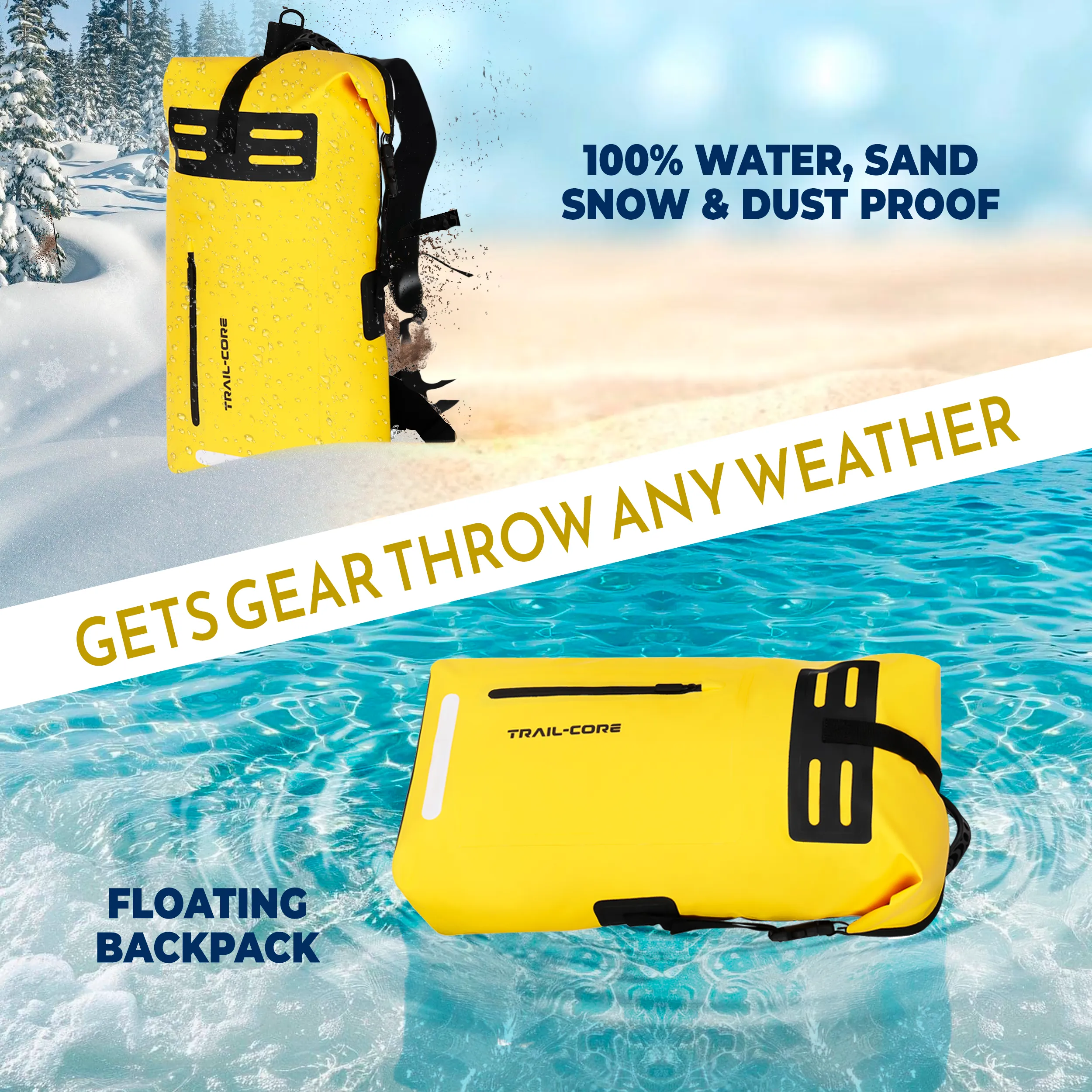 100% Waterproof Dry Bag Backpack