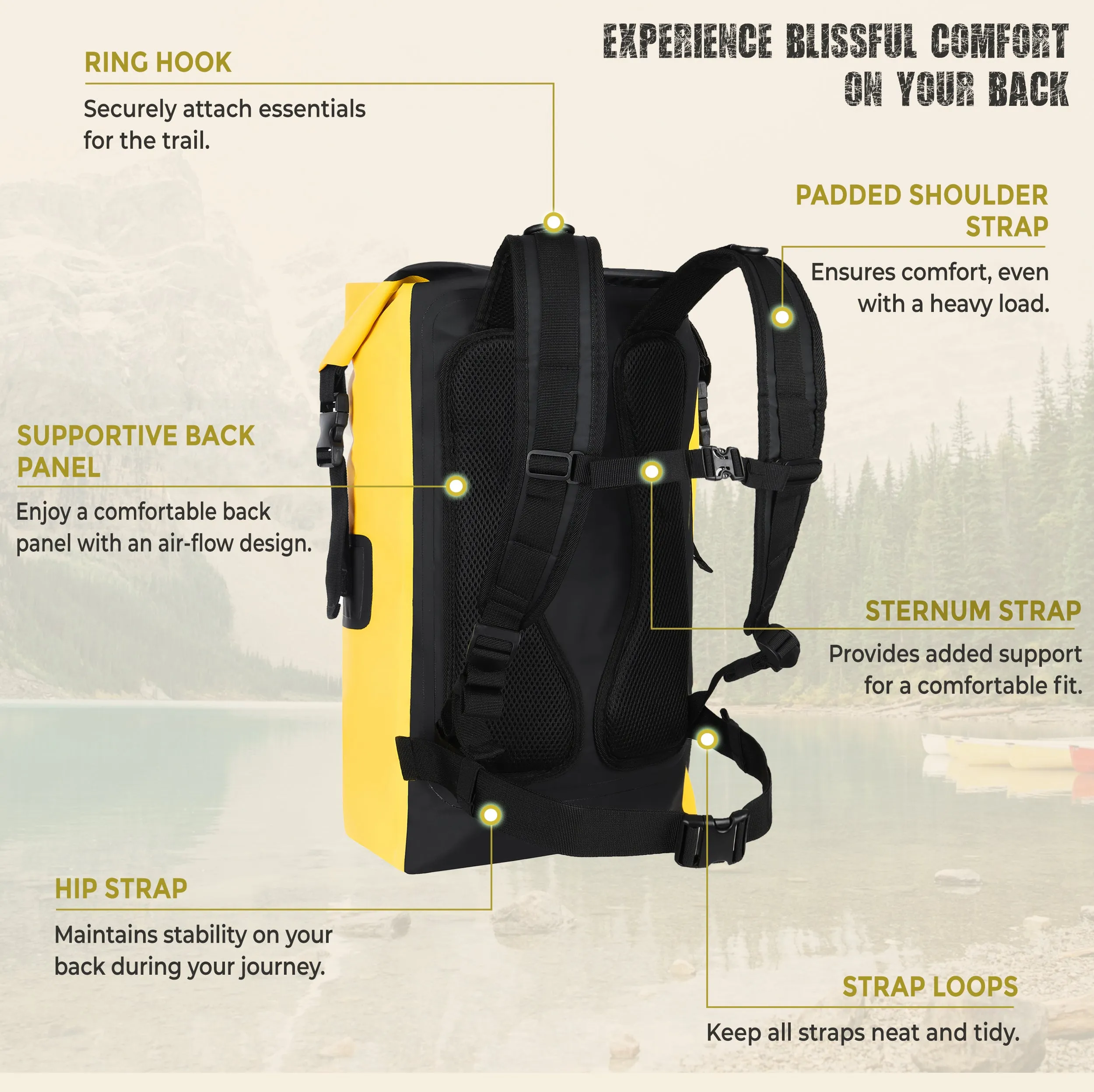 100% Waterproof Dry Bag Backpack