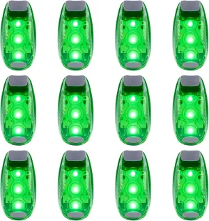 12 Pack Led Safety Light, Safety Light, High Visibility Strobe Running Lights Used for Bicycle, Walking Etc. Clip-On Running Lights Clip to Clothes Strap to Wrist, Bike Or Anywhere