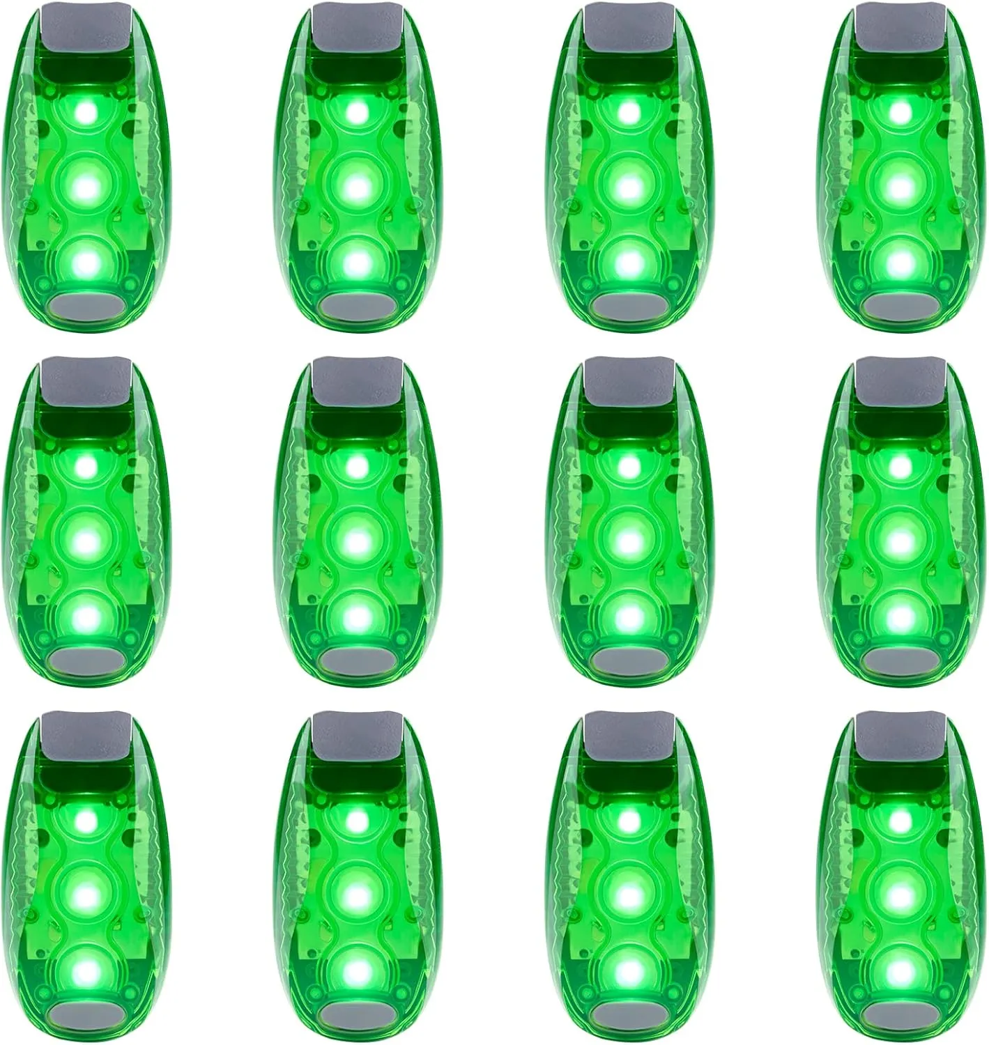 12 Pack Led Safety Light, Safety Light, High Visibility Strobe Running Lights Used for Bicycle, Walking Etc. Clip-On Running Lights Clip to Clothes Strap to Wrist, Bike Or Anywhere