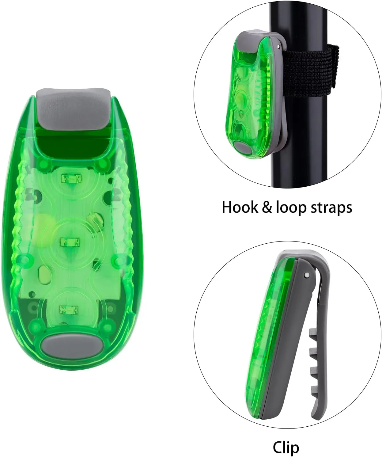 12 Pack Led Safety Light, Safety Light, High Visibility Strobe Running Lights Used for Bicycle, Walking Etc. Clip-On Running Lights Clip to Clothes Strap to Wrist, Bike Or Anywhere