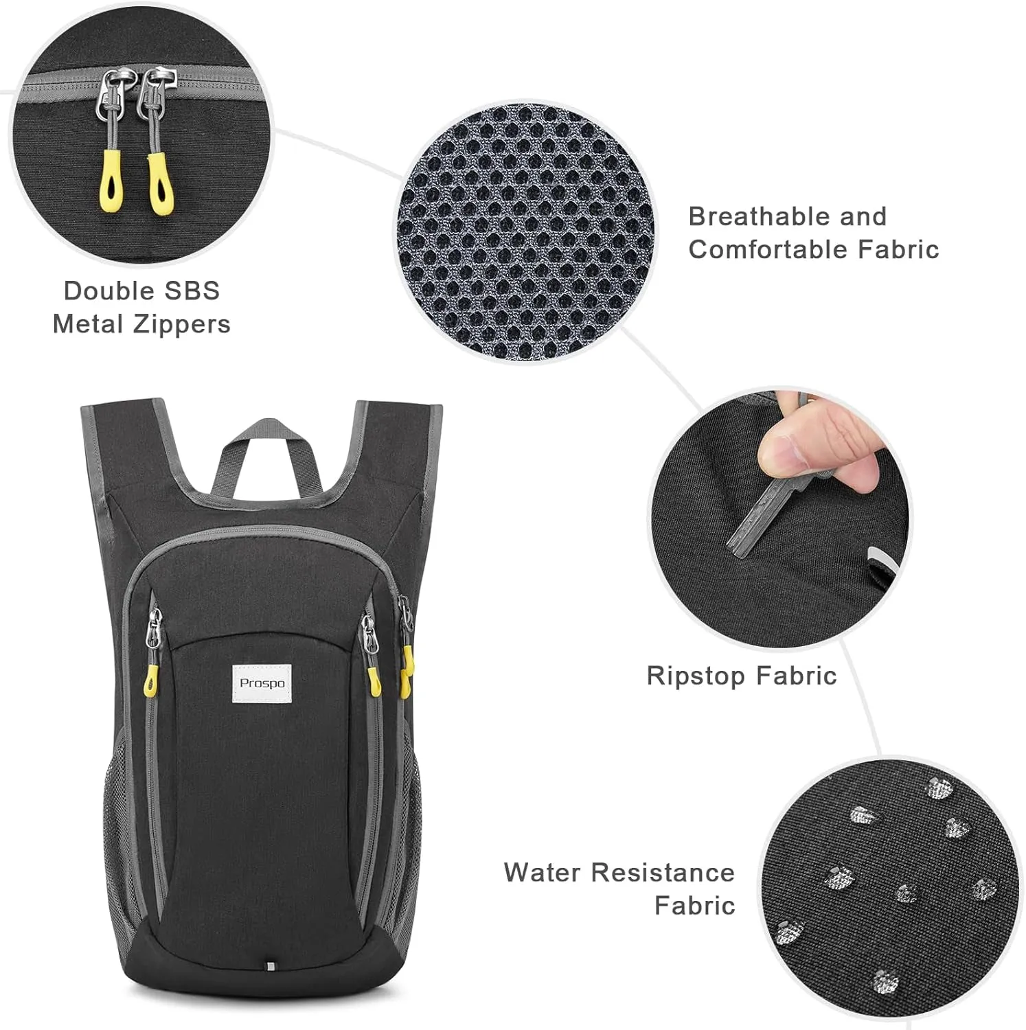 12L Hiking Backpack Small Lightweight Travel Backpack for Women Men Casual Foldable Shoulder Bag