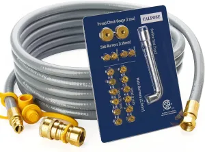15 Feet 5249 Propane to Natural Gas Conversion Kit for Blackstone 28”, 36” Griddle, 3/8 inch ID Natural Gas Hose Compatible for Tailgater, Rangetop Combo & Single Burner Rec Stove