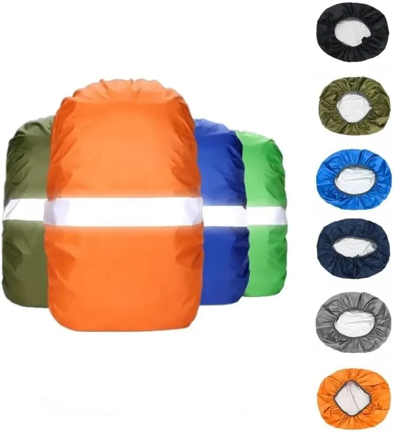 1pc 20-100L Adjustable Reflective Backpack Rain Cover Portable Waterproof Outdoor Accessories Camping Hiking Raincover
