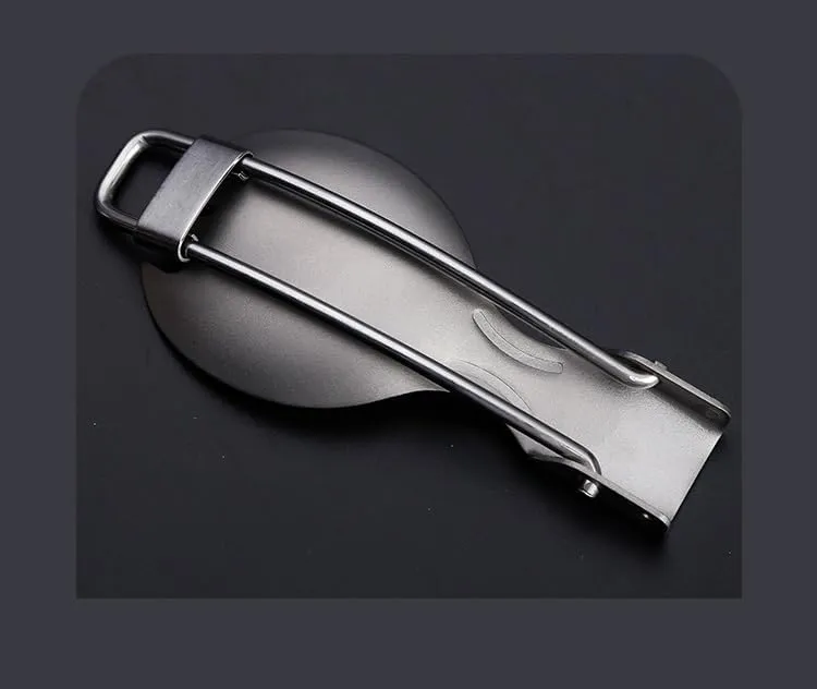 1pc Pure Titanium Folding Spoon Fork Salad Spoon Outdoor Camping Household Tableware(3PCS/SET)