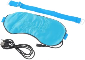 1pc USB Steaming Sleep Eye Mask Comfortable Travel Blindfold for Deep Sleep Soft for Uninterrupted Rest for Airplanes Camping Blue