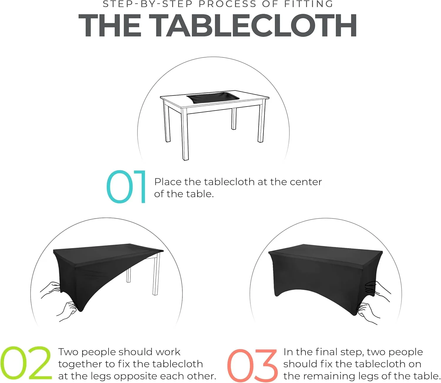 1PCS Fitted Tablecloth Black Table Clothes for 8 Foot Rectangle Table Bed Table Cover, Stretch Wrinkle Free Table Covers for Party,Events, Wedding, Birthday, Banquet, Vendor (Beige)