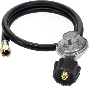 2-Feet Universal Propane Gas Grill Regulator and Hose, Replacement for Weber, Charbroil, Nexgrill Grill, Propane Patio Heater and Fire Pit……