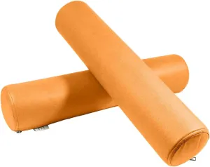 2 Pack Neck Roll Pillow, High-Density Foam Cylinder Bolster Pillow for Neck, Back & Lumbar Support, Ergonomic Round Pillow for Side Sleepers, Sleeping, Removable Washable Cover (4.7''x23.6'' Orange)