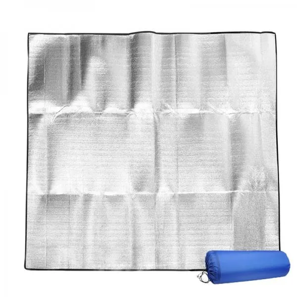 200x150cm Outdoor Camping Pad Double-Sided Aluminum Foil Moisture Pads Silver