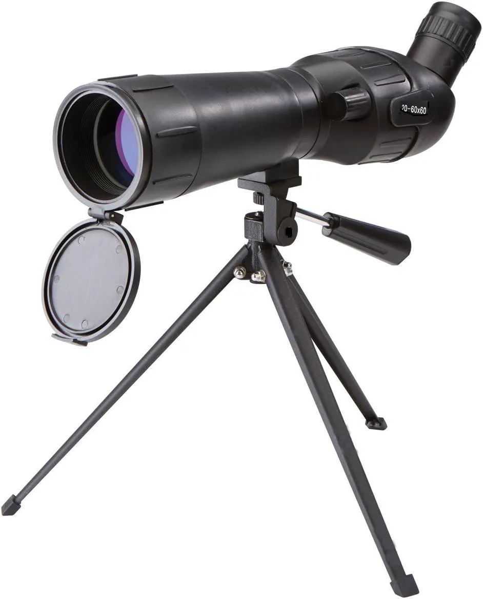 (20x to 40x to 60x) x 60mm Objective: 2 in. Ocular 2/3 in. Spotting Field Scope Monocular with Adjustable 42 in.Tripod and Carry Case Hunting Fishing Camping Hiking Optic Lens