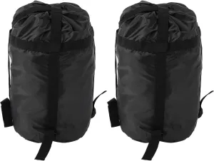2Pcs Camping Sleeping Storage Bag, Sleeping Storage Bag, Black Compression Bag for Travel Camping Outdoor Stuff Sack