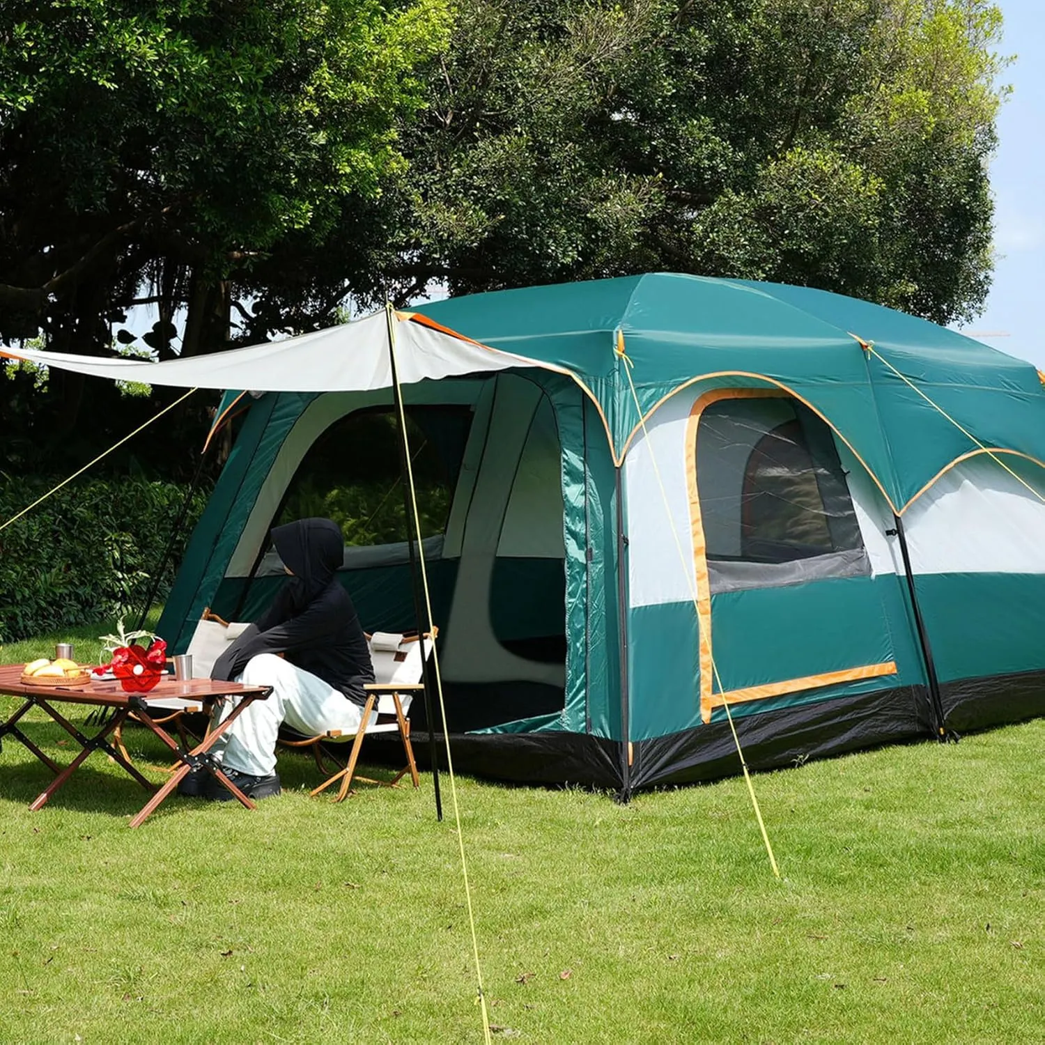 3-5 Person Person Tents for Camping Double Waterproof Family Camping Tent Portable Large Family Cabin Tent Windproof for Backyard Outdoor Camping & Hiking Four Season Collection