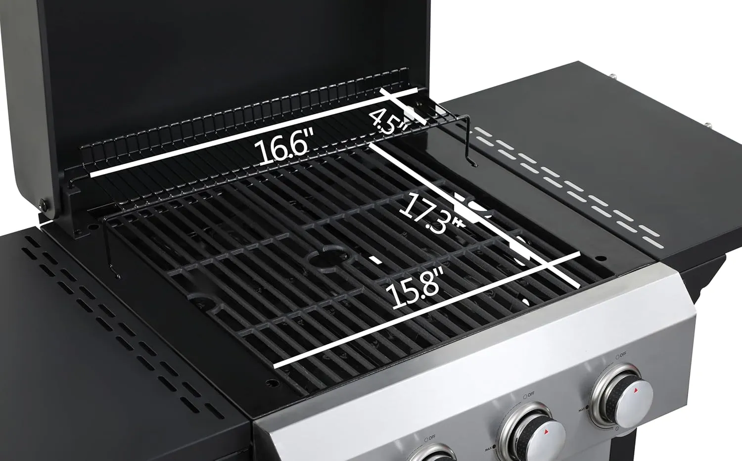 3-Burner 2 in 1 Propane Gas BBQ Grill w/Enameled Cast Iron Grids and Stainless Steel Plancha,Outdoor Griddle Grill Combo for Cooking Kitchen and Garden Patio Backyard Barbecue