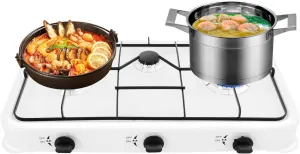 3-Burner Propane Camping Stove, Propane Camp Stove with Shield & Pressure-reducing Valve Portable Camp Grill, 3 Burner Gas Cooktop Outdoor Camping Burner LPG for Camping, RV, Apartment