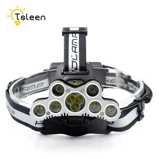 3000-6500LM LED Headlamp Headlight XML T6 LED Head Lamp Lighting Flashlight Torch Camping Lantern  2*18650 battery USB Charger
