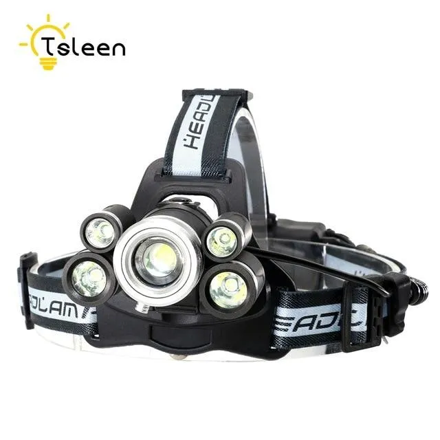 3000-6500LM LED Headlamp Headlight XML T6 LED Head Lamp Lighting Flashlight Torch Camping Lantern  2*18650 battery USB Charger