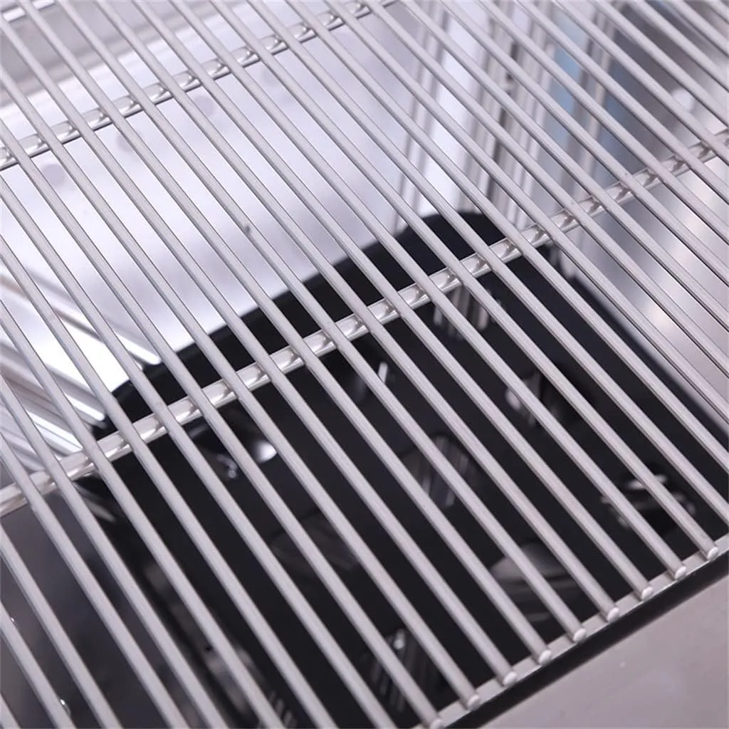 304 Stainless Steel Grill Outdoor Thickened Lar Size Wide Ed Folding Grill Camping Grill BBQ Burn Grill