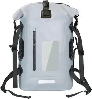 30L Waterproof Backpack Heavy Duty Water Sports Dry Bag Roll Top Waterproof Bag for Kayaking Hiking Swimming Boating Beach,Gray