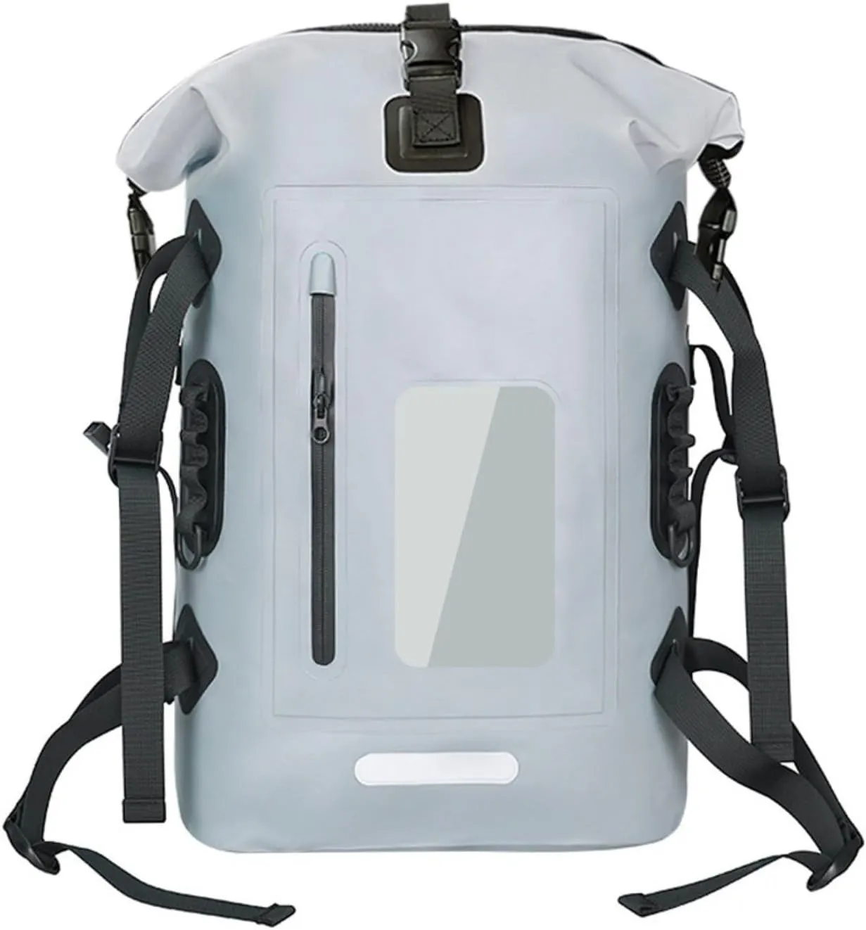 30L Waterproof Backpack Heavy Duty Water Sports Dry Bag Roll Top Waterproof Bag for Kayaking Hiking Swimming Boating Beach,Gray