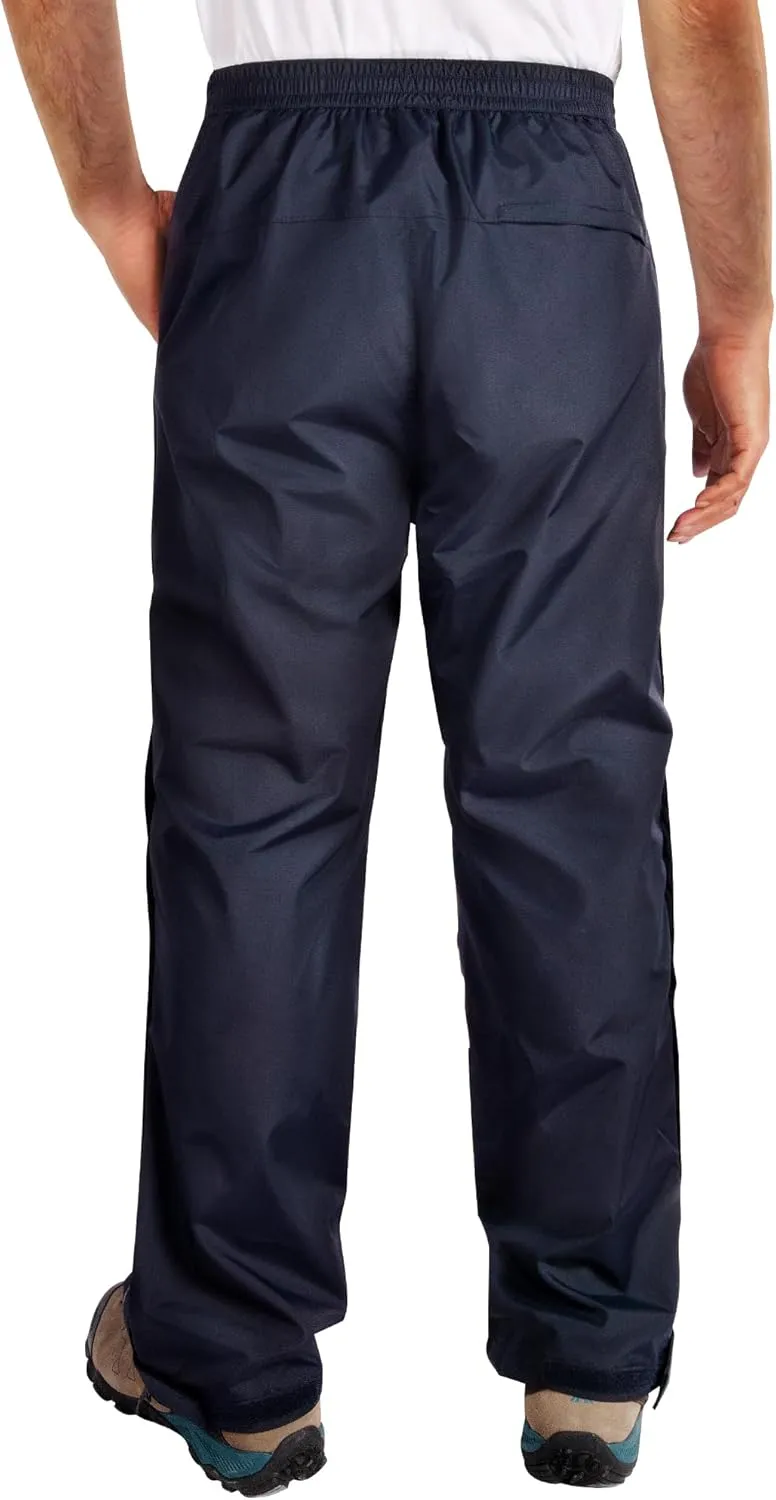 33,000ft Men's Rain Pants Full Zip Waterproof Pants Breathable Rain Over Trousers for Outdoor Hiking Golf Work