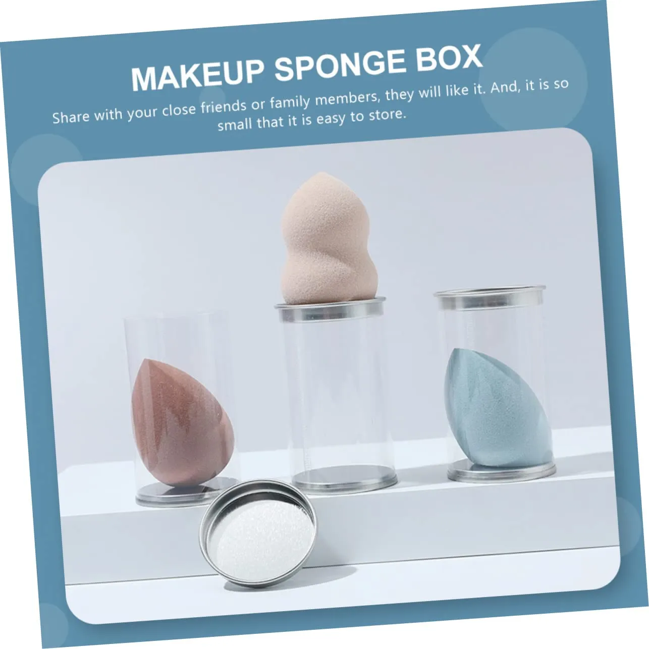 3sets 6pcs Transparent Makeup Sponge Storage Case Portable Beauty Sponge Holder for Drying and Organizing Makeup Supplies Design for Travel and Home Use 6pcs*3