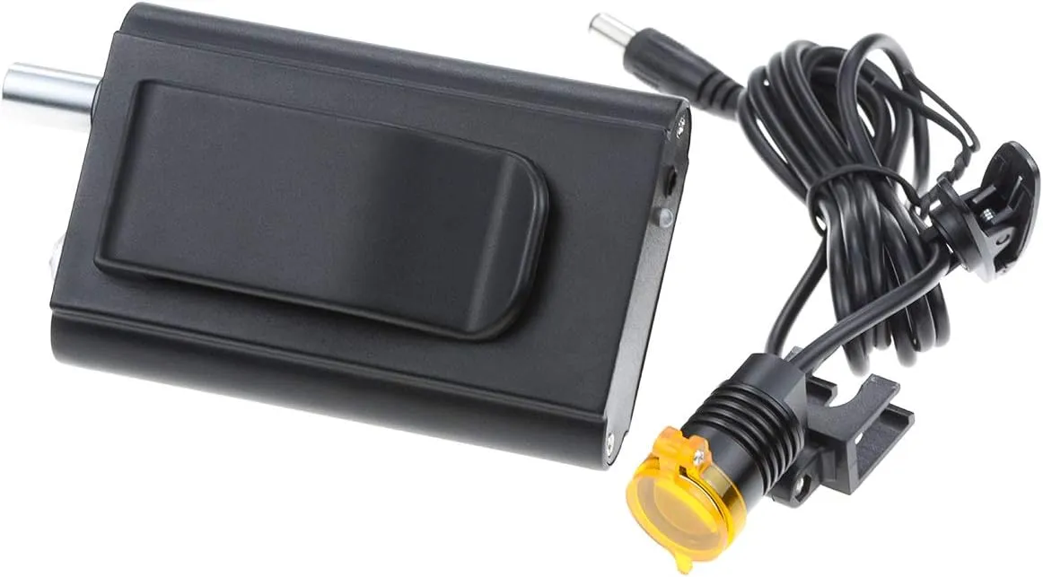3W Portable Plastic Blet Clip Headlight,Headlamp for Binocular Loupe with Premium Bag (Black), RA-004WGS