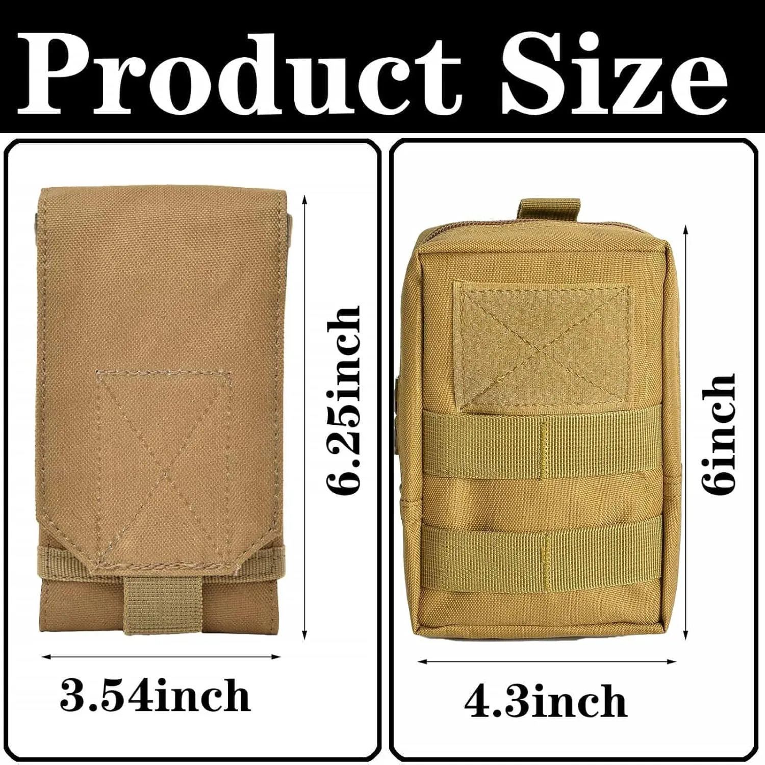 4 Pack Tactical Molle Pouches,Molle Backpack Attachments,Small Tactical Pouch for Backpack