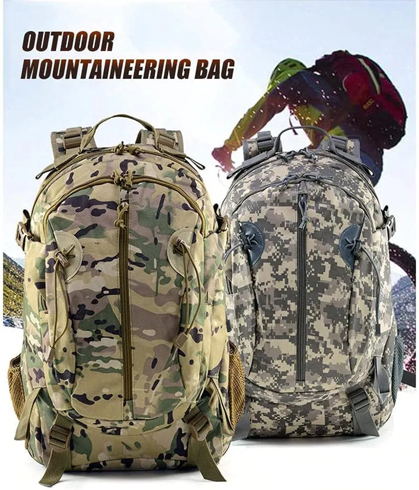 40L Camping Backpack Bag Hiking Climbing Rucksack Waterproof Trekking Camouflage Army Backpak Outdoor Daypack-CP