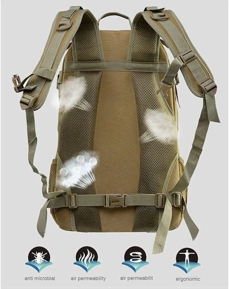 40L Camping Backpack Bag Hiking Climbing Rucksack Waterproof Trekking Camouflage Army Backpak Outdoor Daypack-CP