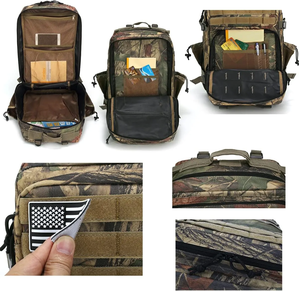 45L Military Tactical Backpack Hiking Backpacks Tactical Gear Camo Back Pack Army Molle Bag Rucksack Fitness Daypack