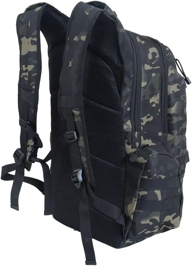 45L Waterproof Fishing Hunting Backpack Outdoor Military Rucksacks Tactical Sports Camping Hiking Trekking Bags (Camo black)