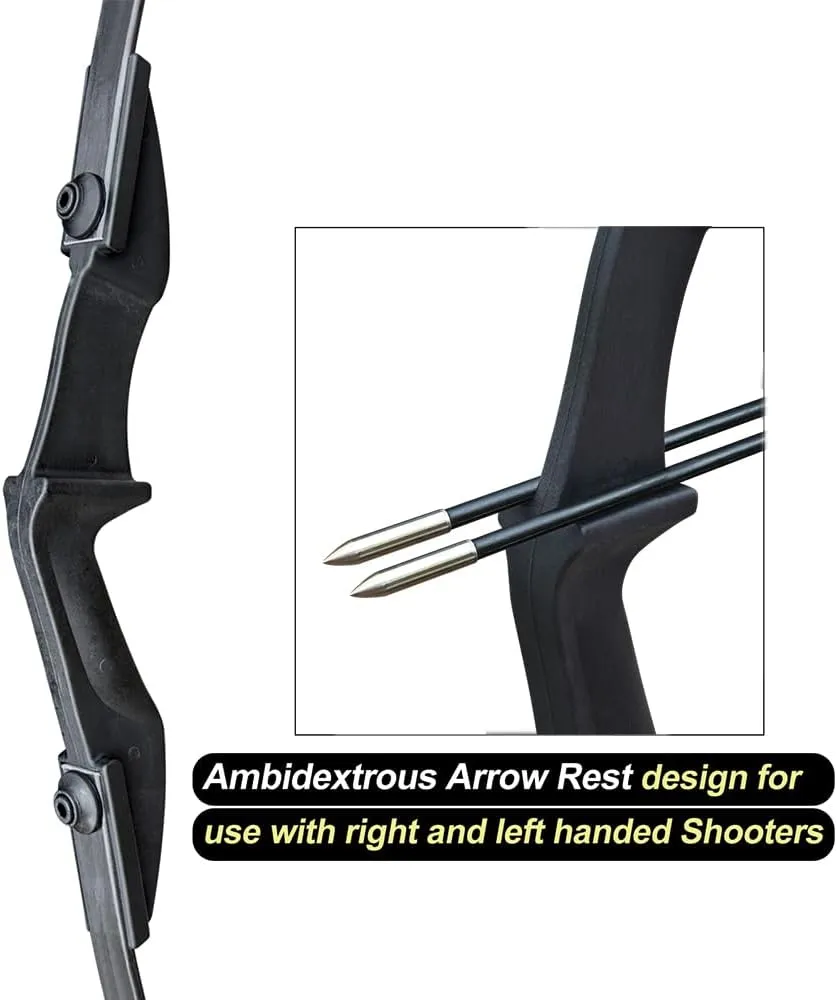 53" Bow and Arrow Set for Adults, Archery Takedown Recurve Bow Long Bow Hunting Set for Adult/Youth/Teens Beginners, Left & Right Handed Draw Weight 30 40 lbs