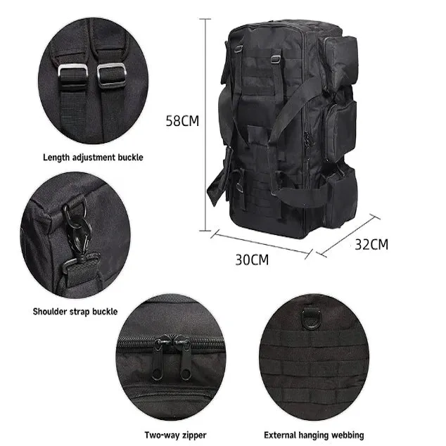 55L Outdoor Tactical Camping Backpack
