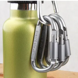 5Pcs Aluminum Alloy D Shape Carabiner Screw Lock Bottle Hook Buckle Hanging Padlock Key Chain Camping Hiking