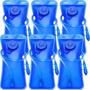 6 Pack Hydration Bladder 2L Water Bladder for Hiking Backpack Leak Proof Water Pouch Reusable Water Reservoir for Bicycling Hiking Camping Hunting Running
