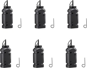 6-Pack Perimeter Trip Alarm, Trip Wire Alarm Device, Camping 12 Gauge Bear Deterrent, Black(6PCS)
