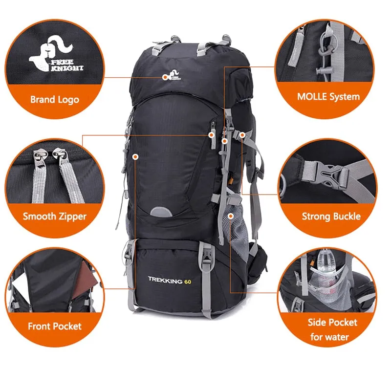 60L Outdoor Hiking Waterproof Rucksack