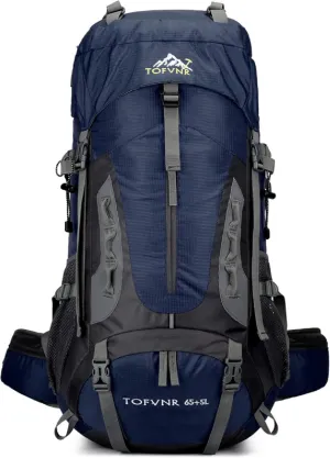 70L Large Camping Hiking Backpack , Lightweight Nylon Trekking Rucksack,For Men Women Outdoor Large Capacity Sports Mountaineering Backpack Climbing Travel Waterproof Daypack, Navy Blue