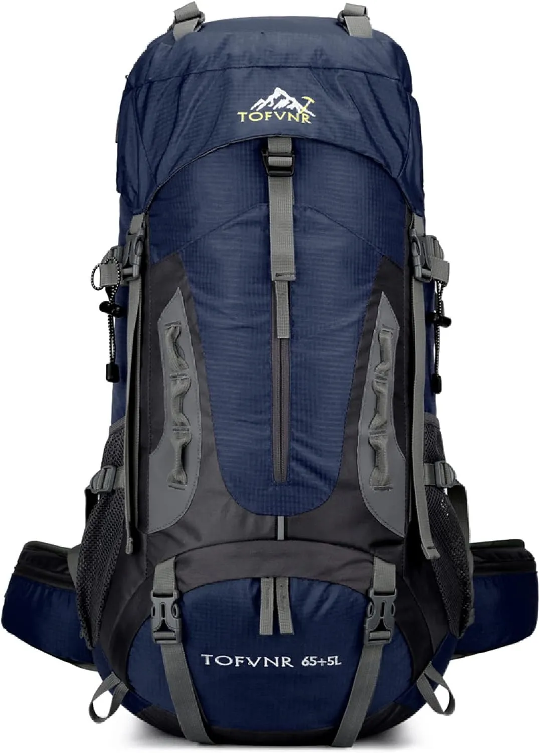 70L Large Camping Hiking Backpack , Lightweight Nylon Trekking Rucksack,For Men Women Outdoor Large Capacity Sports Mountaineering Backpack Climbing Travel Waterproof Daypack, Navy Blue