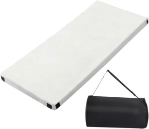 75x38x2.5in Camping Mattress, Travel Mattress, Memory Foam Sleeping Pad, Portable Foldable Floor Mat for Camping, Car and Bed Top, with Waterproof Cover, Carrying Bag, for Kids, Crib, Single