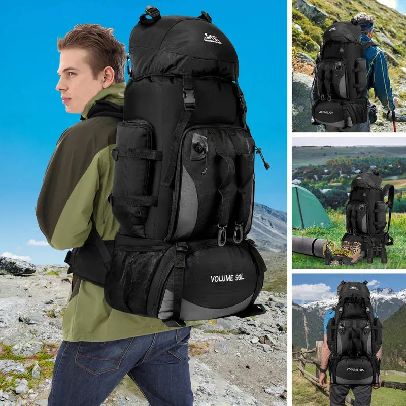 90L Waterproof Hiking Backpack – Large Capacity Camping & Trekking Rucksack for Outdoor Travel, Sports, & Adventure Gear for Men