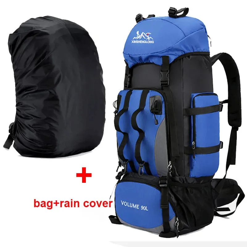90L Waterproof Hiking Backpack – Large Capacity Camping & Trekking Rucksack for Outdoor Travel, Sports, & Adventure Gear for Men
