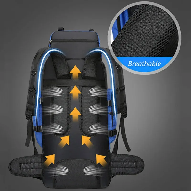 90L Waterproof Hiking Backpack – Large Capacity Camping & Trekking Rucksack for Outdoor Travel, Sports, & Adventure Gear for Men