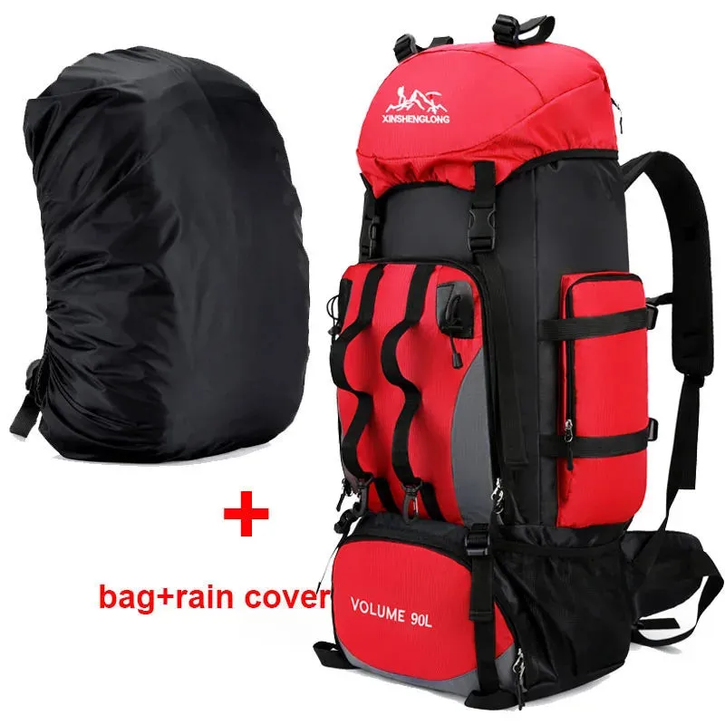 90L Waterproof Hiking Backpack – Large Capacity Camping & Trekking Rucksack for Outdoor Travel, Sports, & Adventure Gear for Men