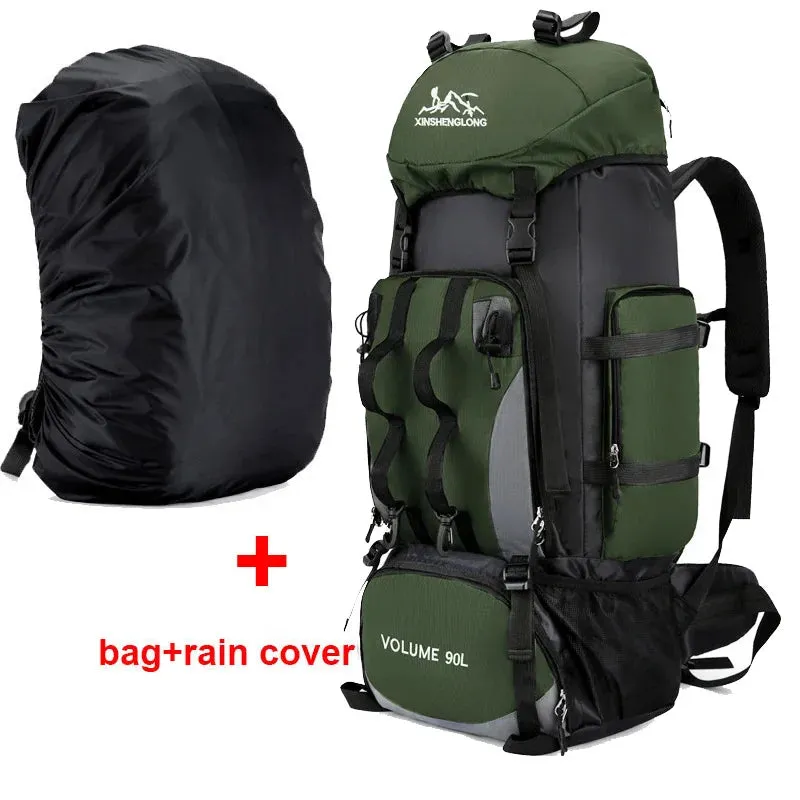 90L Waterproof Hiking Backpack – Large Capacity Camping & Trekking Rucksack for Outdoor Travel, Sports, & Adventure Gear for Men