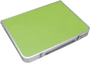 ABOOFAN Aluminium Alloy Folding Table Computer Desk for Camping BBQ Outdoor Travel Easy Setup Design Compact Green Folding Desk for Picnics Hiking