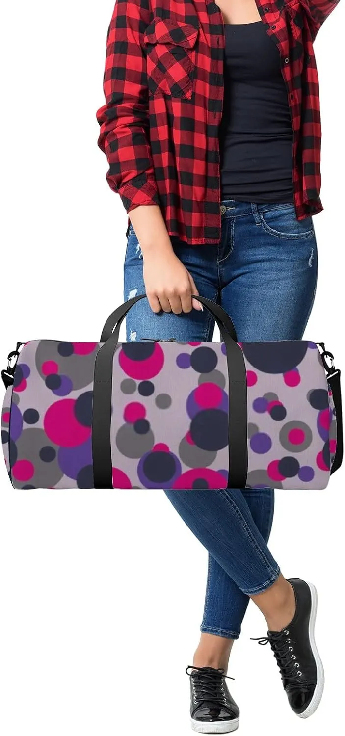Abstract Geometric Colorful Seamless Pattern Background Sports Bag Tote Bag Waterproof Gym Bag with Shoulder Strap Zipper 2 Side Pockets for Men and Women, Travel and Storage Shoulder Bag.